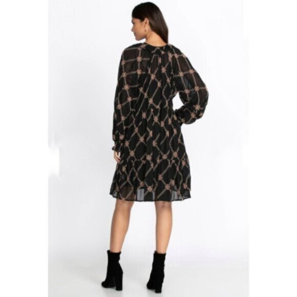 NWT Johnny Was Jackie Mini Long Sleeve Sheer Dress - Picture 4 of 16